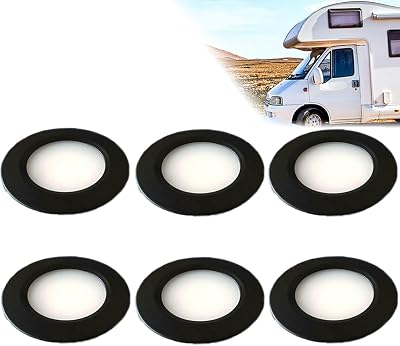 JUTTAUTO 12V Dimmable Interior LED Spotlight 3W RV Camper Ceiling Light