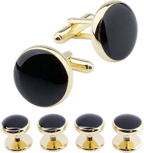 Gemelli Rotondi Accessorio Per Camicia Da Uomo Studi Borchie Smoking - Foto 5