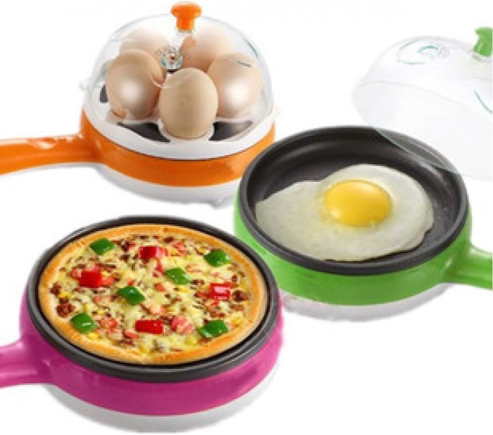 PETRICE 2-In-1 Multi-functional Electric Mini Egg Boiler Poacher Steaming Device
