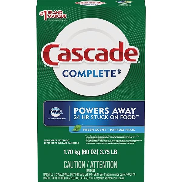 CASCADE COMPLETE FRESH SCENT POWDER DISHWASHER DETERGENT 60 OZ.
