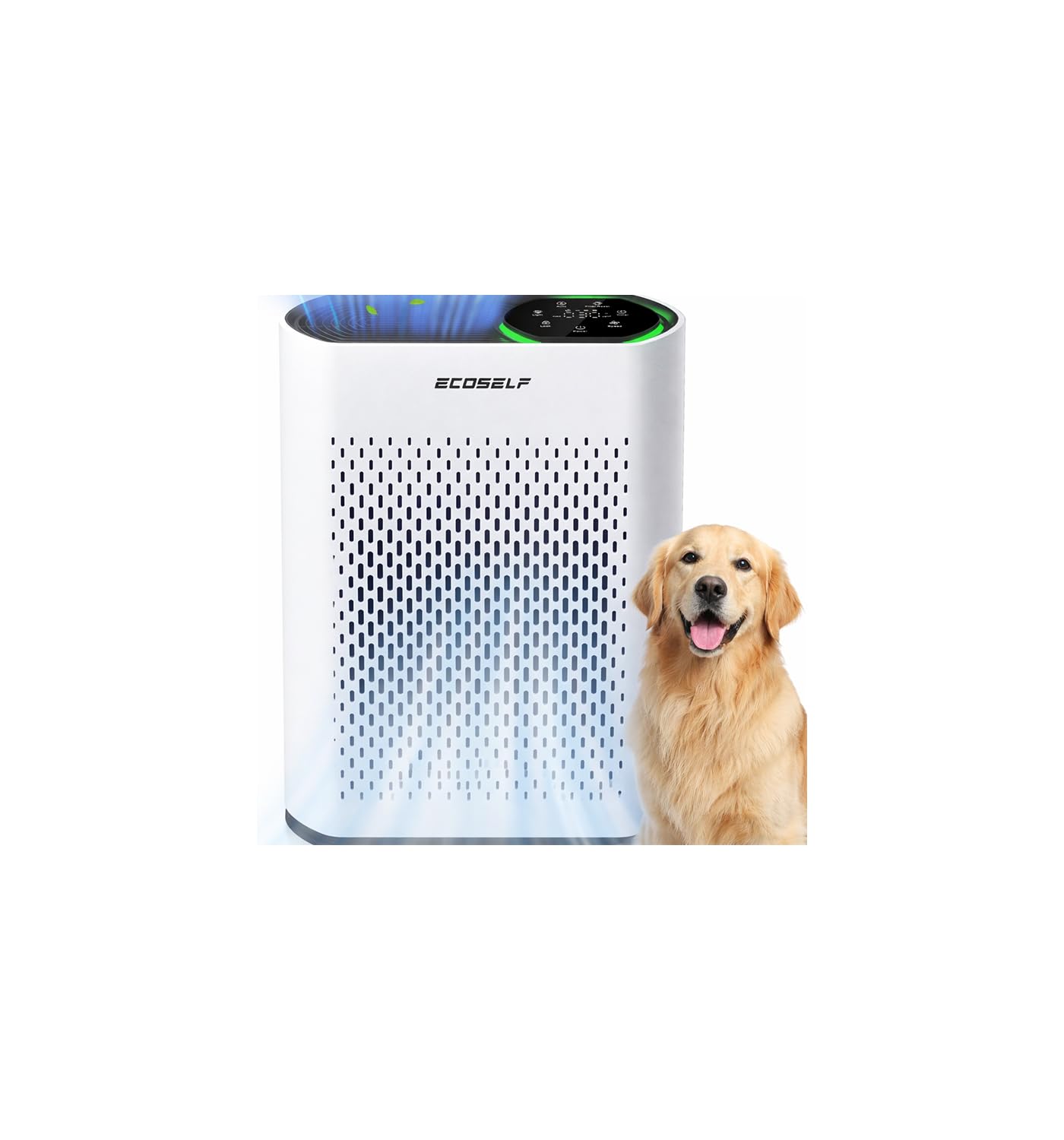 Photo 1 of Air Purifier for Large Room, Cleans 2,400 ft² in 30 Mins, 3-Stage True HEPA, 360° Airflow, Large Touch Display Control, Real-Time Air Quality (PM2.5) Display, Ultra-Quiet 20dB Sleep Mode, HAP602 White