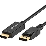 DP to HDMI, Rankie 6FT Gold Plated DisplayPort to HDMI HDTV Cable (Black) - R1102