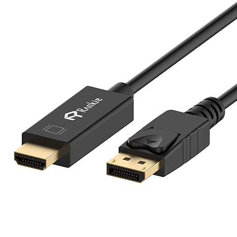 Rankie Verbindungskabel Displayport (DP) auf HDMI, 4K Auflösung Kabel, 3 m, Schwarz