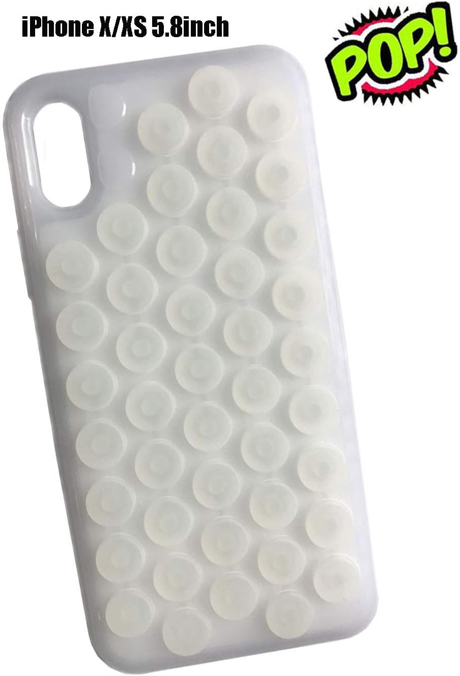 IPhone X case HHYCT Funny Popping Decompression Bubble Wrap Back Soft Silicone Case Cover for iPhone X 5.8 Inch (white)
