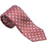 William & Lauren 100% Silk University of Oklahoma Tie – Crimson & Cream Sooners Necktie for Men, Luxury Collegiate Accessory