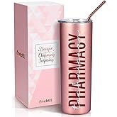 Onebttl Pharmacy Technician Gifts, Pharmacist Appreciation Gifts, Med School & Graduation for Pharmacy Student, 20oz Stainless Steel Tumblers with Lid & Straw - Pharmacy Technician