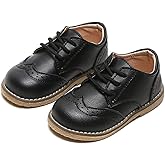 Toddler Boys Girls Dress Shoes Brown Black Leather Loafers Wedding Oxford Shoes Uniform School Flat Shoes