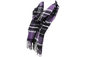 Nollia Plaid Fall/Winter Scarf for Men & Women-Plaid Color Cashmere Feels Acrylic Scarves