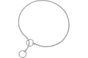 WJH Silver Gold Black Dog Cat Collar, Stainless Steel 2.3MM-4.5MM Small Cat Dog Collar, Puppy Metal Snake Dog Show Slip Collar for Small Medium Dogs Cats