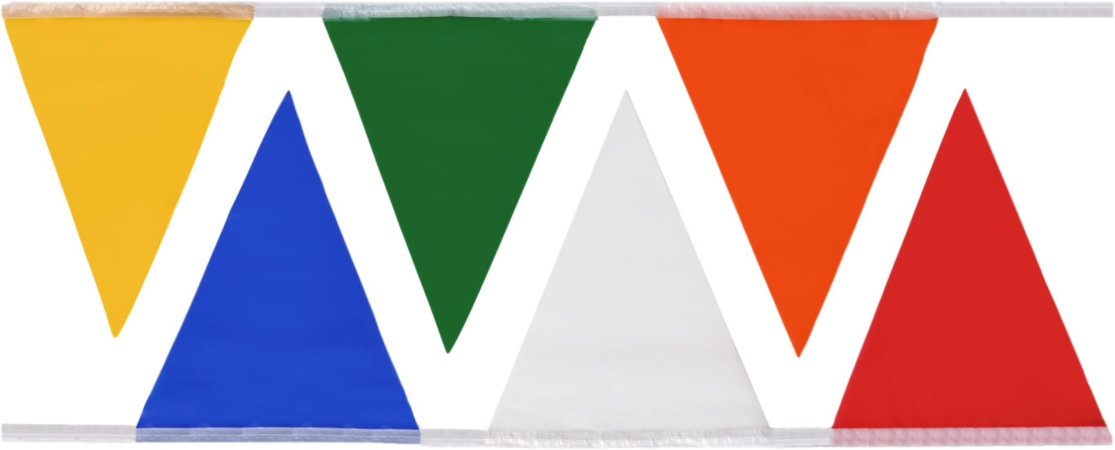 Presco PF Pennant Safety Flag, 60' Overall Length, 9" Overall Width, Multi-Colored (Pack of 100)