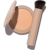 No Makeup Makeup FlexShade Foundation + Brush Duo, Cream-Balm Formula Conceals, Corrects and Camouflages with Skin-Tone Adaptive Technology, Buildable, Long-Lasting, Cruelty-Free, Vegan, Fair