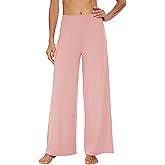 WiWi Women's Casual Wide Leg Palazzo Pants Comfy Lounge Pajama Bottoms Viscose from Bamboo Yoga Sweatpants S-XXL