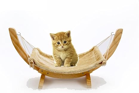 Shanzhizui Cat Hamac Siesta En Bois Pour Cadre Suspendu Chat Suspension Nid Lit Fournitures Pour Animaux 35 X 35 X 71 Cm Beige Amazon Fr Animalerie