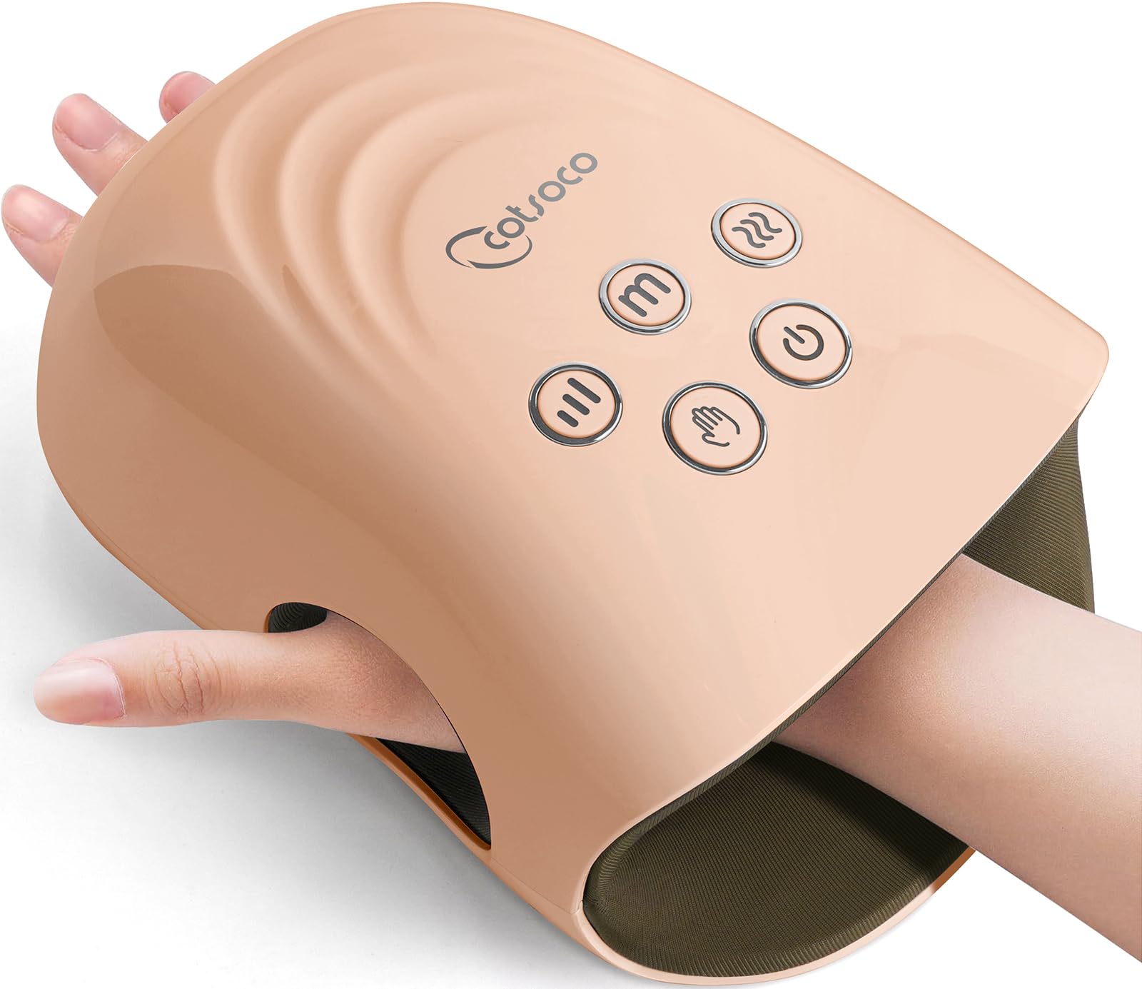 cotsoco Hand Massager - 3Massage Sizes, Cordless Hand Massager with Heat & Compression for Arthritis and Carpal Tunnel, Gift for Men Women Family Friends, Relaxation at Home, Office, Outdoors, Pink