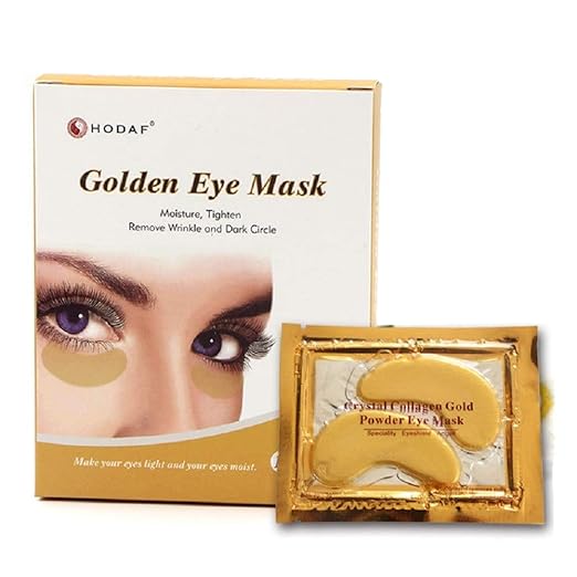 24k Gold Eye Mask, Eye Patch Pads 12Pair Crystal