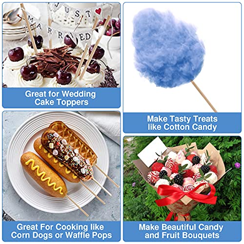 Wood Dowels 1/4 Inch x 6", 200 Wooden Dowel Rods, Wooden Dowels for