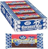 Tropical Treat Coconut Slice Candy Bars (24 Strawberry, Banana and Chocolate-striped coconut bars)