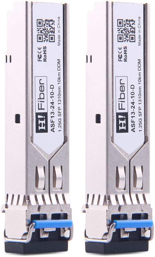2 pack, 1000BASE-LX SFP Transceiver, SFP to LC, 1.25G singlemode module Compatible with Cisco GLC-LH-SM/GLC-LH-SMD