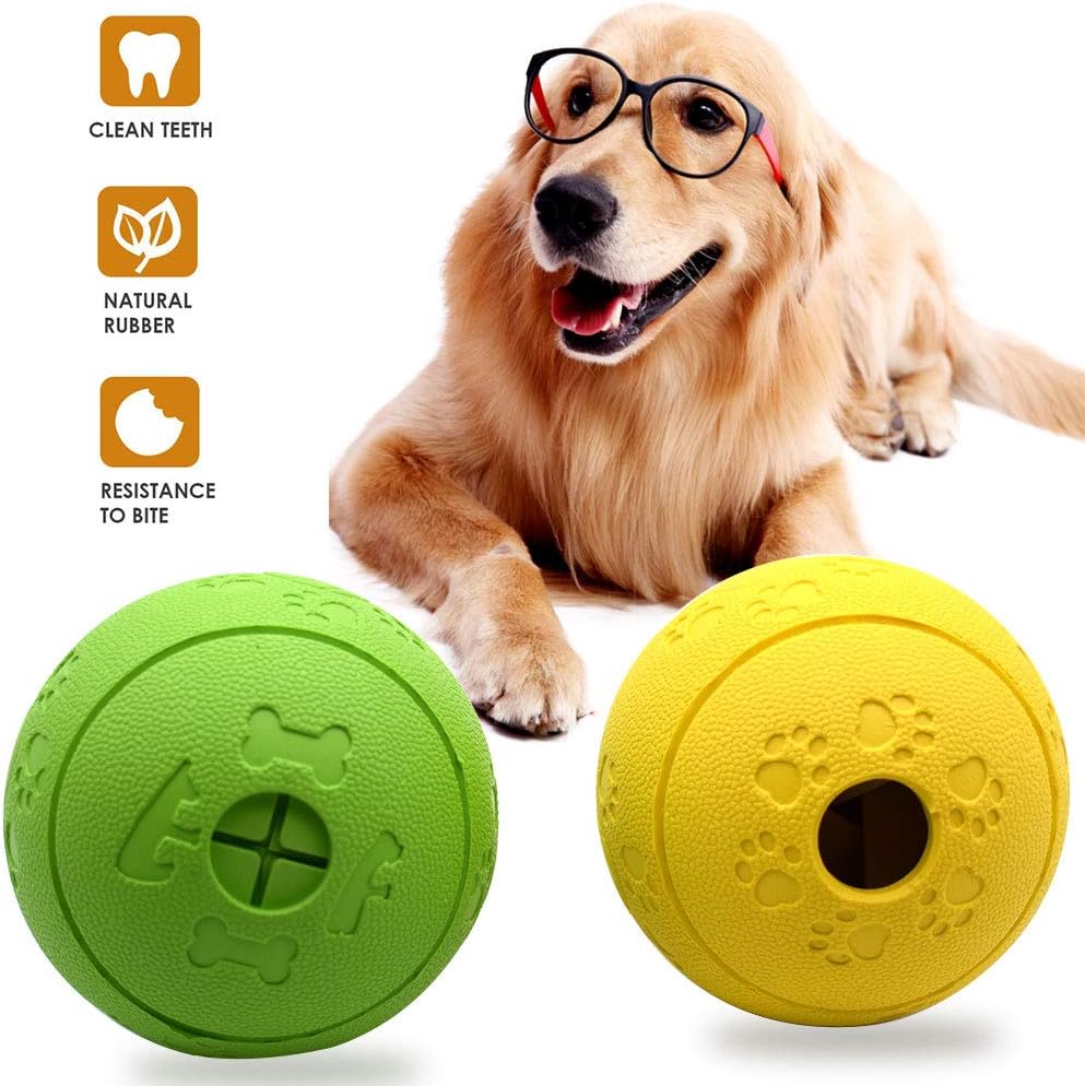 Focuses Dog Treat Ball, Interactive Dog Toys NonToxic & Durable Rubber Treat Food Dispenser IQ