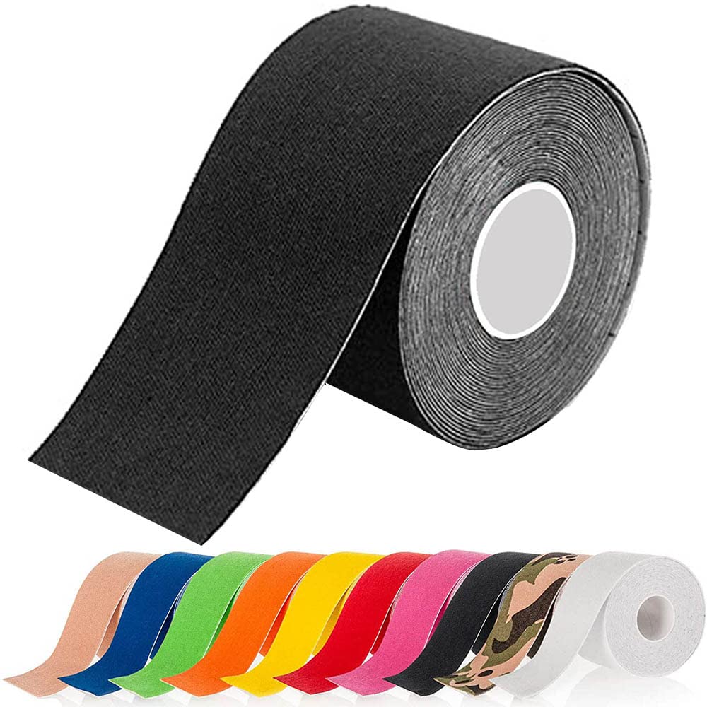 ATETEO Kinesiology Tape | Sports Tape 5m x (2.5/3.8/5/7.5) cm Roll of Elastic Muscle Support Tape for Exercise &Injury Recovery