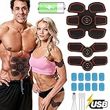 FITVC Abdominal Muscle Trainer -Abdominal Muscle Toner EMS Abs Toner Trainer Toning Gym Workout Muscle Exercise Fitness Equipment for Abdomen/Arm/Leg Training Men & Women