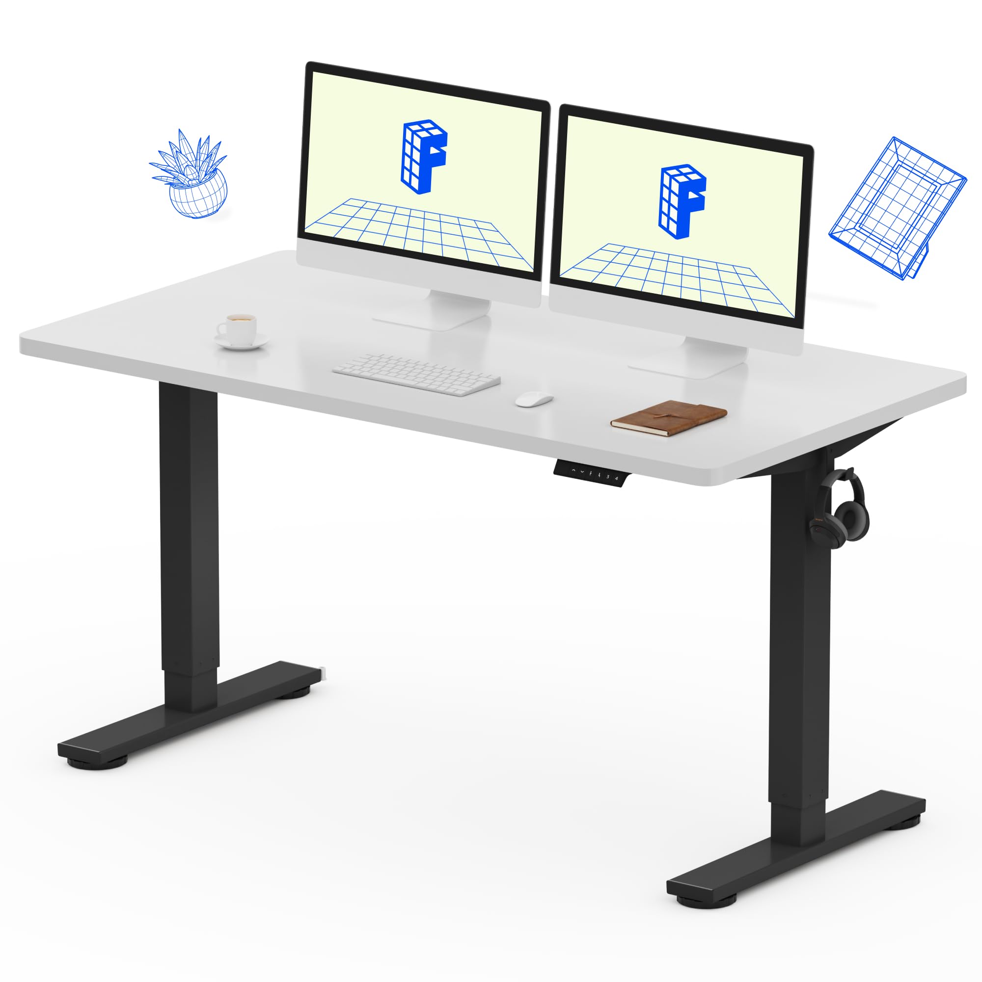 FLEXISPOT EN1 Whole-Piece Standing Desk, 55 x 28