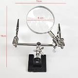 JZK Hands Free Magnifying Glass Crocodile Clip 8x Third Hand Soldering Jewelry view 5