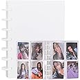 Kpop Photocard Binder 3 Inch Photocard Holder Book Sleeves with 30Pcs Inner Pages A5 Idol Business Card Collect 2×3 Polaroid Photo Album, White