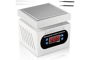 TLBZK 350W 110V Soldering Station Hot Plate, LED Microcomputer Electric Preheat Rework Heater Lab (100X100mm)