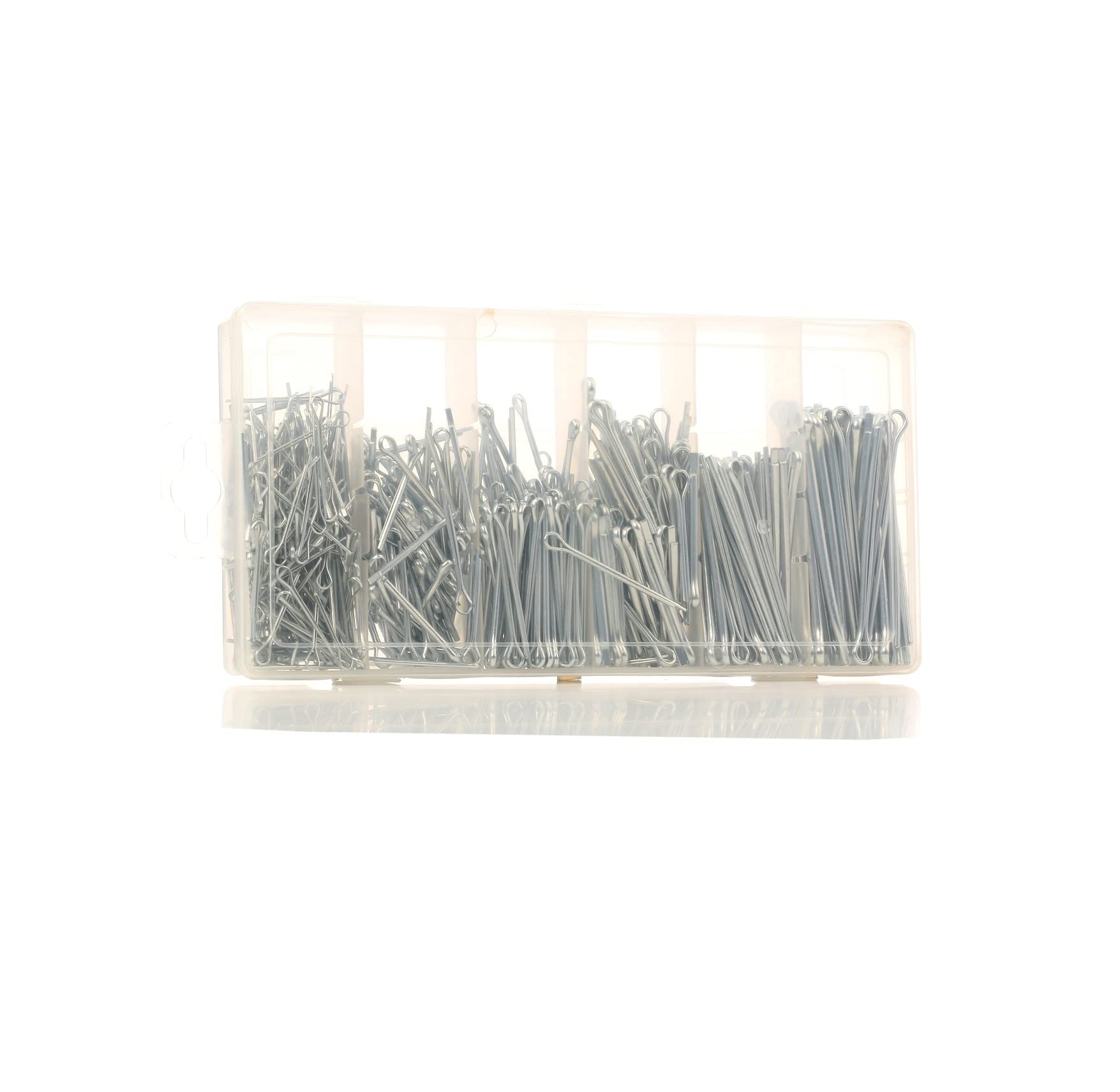 YATO assorted split cotter pins 555 pcs, sizes 1.5-4mm storage box (YT-06873)
