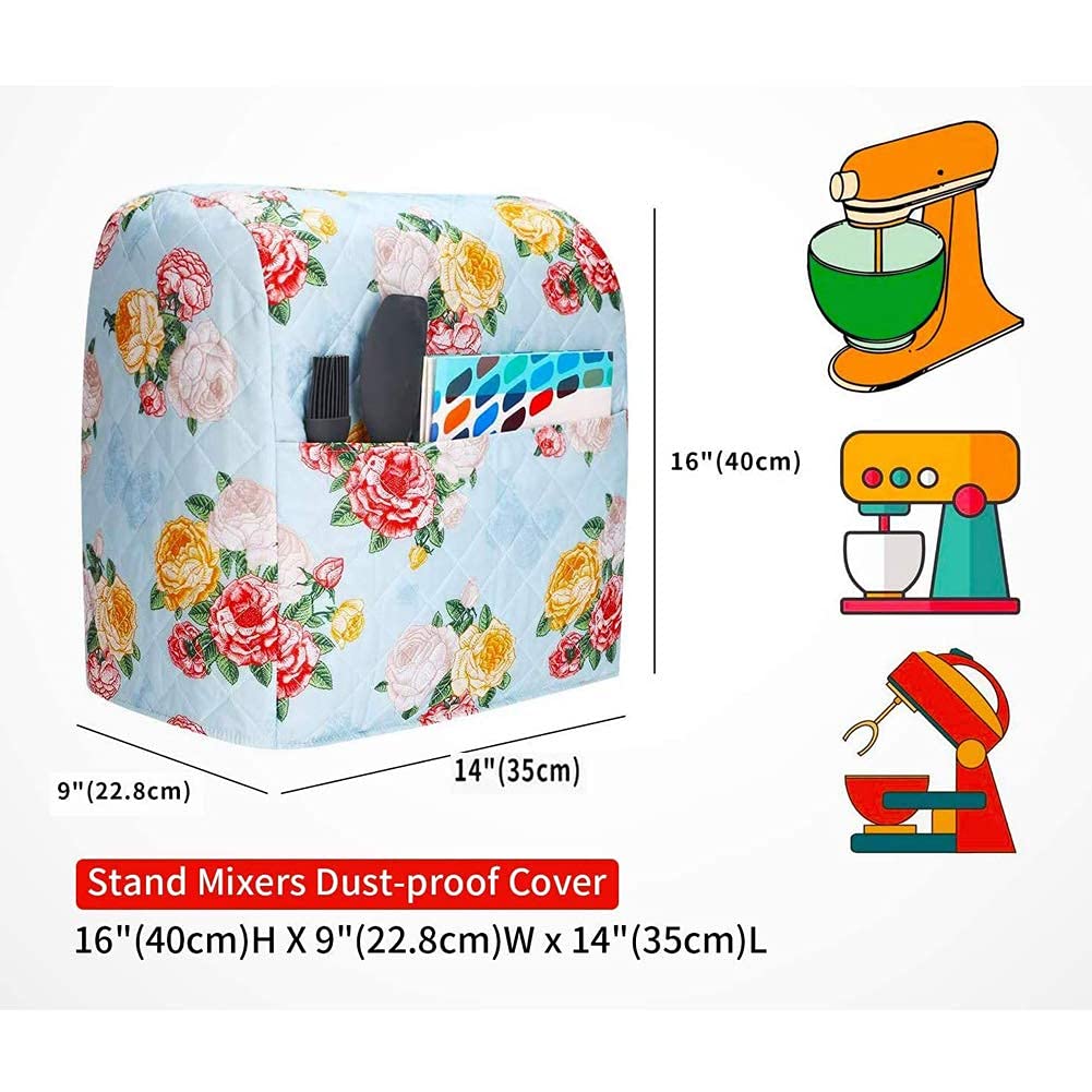 Kitchen Aid Mixer Cover For Woman Pioneer Compatible with 6-8 Quarts Hamilton Stand Mixer/Tilt Head & Bowl Lift Model,Floral Print Accessories