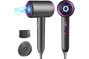 STARFLARE Hair Dryer for Women and Men 1875W Portable Ionic Hairdryer Travel Blow Dryer with Diffuser Nozzle Small Lightweight and Quiet Fast Drying as Salon No Heat Damage