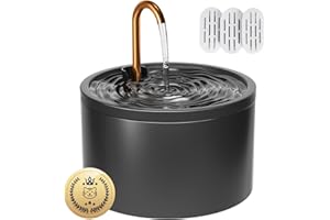 MISFANS Ceramic Cat Water Fountain, 2.1L/71oz Pet Fountain, Automatic Ceramic Drinking Fountain for Cats, Water Fountain Indo