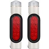 Partsam 2pcs Boat Trailer Guide on Post Pipe Light Set, [DOT Approved] [Patented] IP67 Waterproof Boat Trailer Guide Pole Lights for 2-3/8" PVC Pipe, Turn Signal Brake Tail Lights 12V