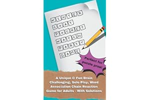 Winter Coat Pocket Watch Party Game: A Unique & Fun Brain Challenging, Solo Play, Word Association Chain Reaction Game for Adults - With Solutions