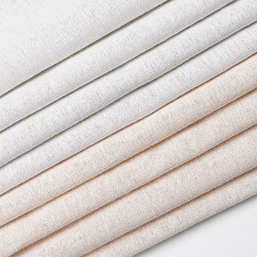 Reisen Linen Farmhouse Shower Curtain Button Beige and White Shower Curtains for Bathroom, 72\