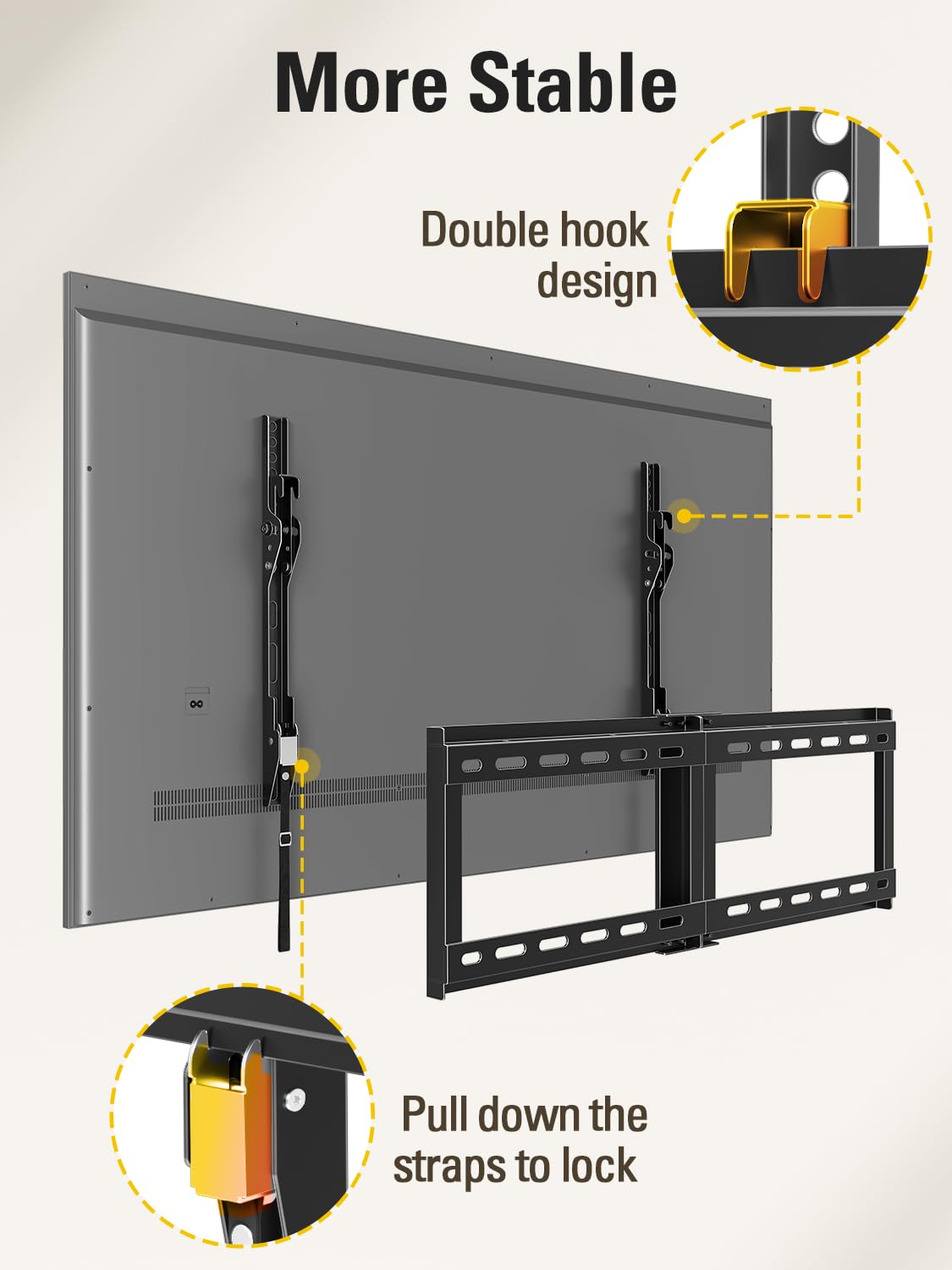 Mounting Dream TV Wall Mount for Most 37-75 Inch TVs, Universal Tilt TV Mount Fit 16