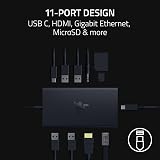 Razer USB C Dock 11-Port Travel Charging Station 85 W USB-C HDMI Ethernet view 2
