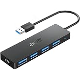 Acer USB Hub 4 Ports, Multiple USB 3.0 Hub, USBA Splitter for Laptop 0.7FT | Type C Power Port, Extender for 4*USB A Port -Mouse, Keyboard, Flash Drive, U Disk, Printer Compatible with Desktop and More