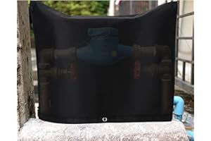 IUIBMI Backflow Winter Cover Insulated Pouch, 24x17.7 Inch Outdoor Pipe Insulation Cover, Backflow Preventers Protection for Winter Freeze (24x17.7 Inch)