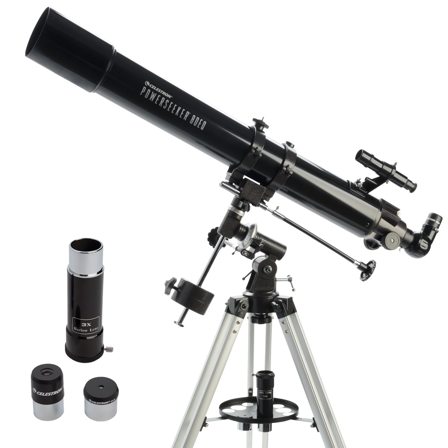 Telescopio refractor Celestron PowerSeeker 80EQ para observar la luna y los planetas