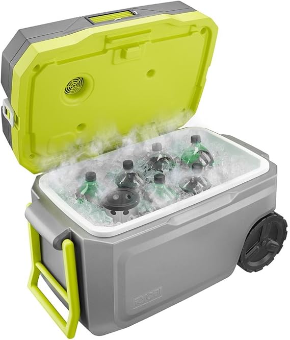 ryobi one  18 volt air conditioned 50 quart cooler