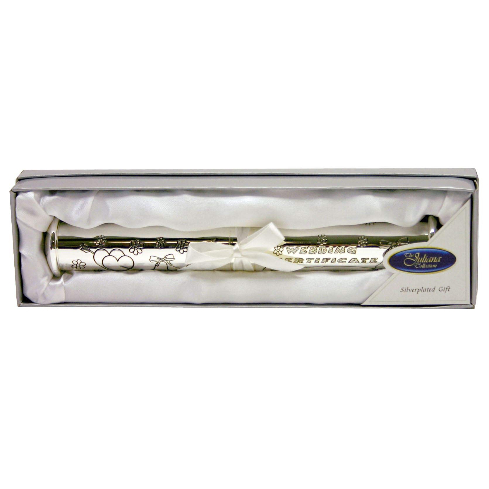Silver Plated Wedding Certificate Holder by Juliana