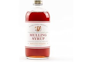 Wood Stove Kitchen - Mulling Syrup Mix | Cocktail & Mocktail Mixer - Natural Craft Syrup with Tasty Flavors - Concentrated & Alcohol Free - Aromatic, Cranberry, Cloves, & Orange, 16 oz.