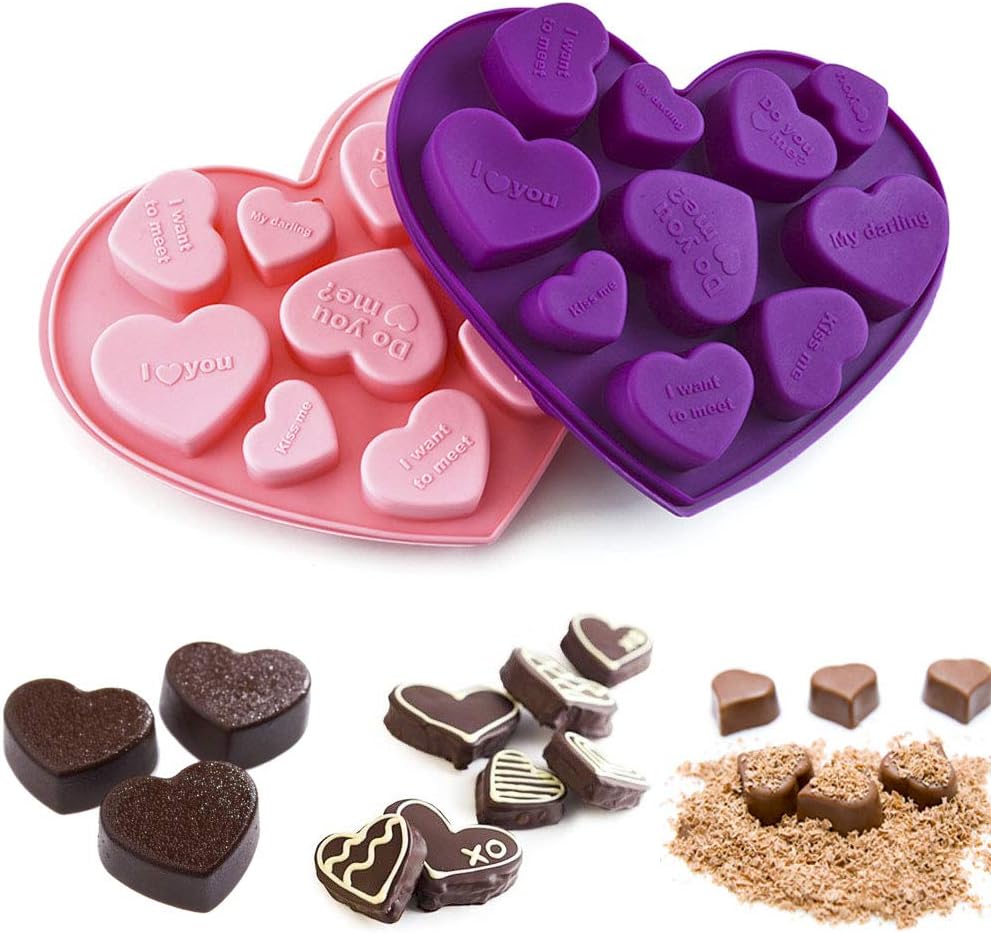 Orapink Valentines Chocolate MouldHeart Silicone Mould, Heart Shaped