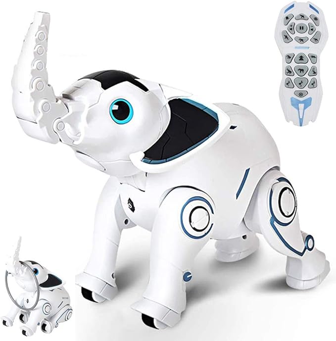 WomToy Remote Control Robot Elephant Toy, RC Robotic Elephant Toys