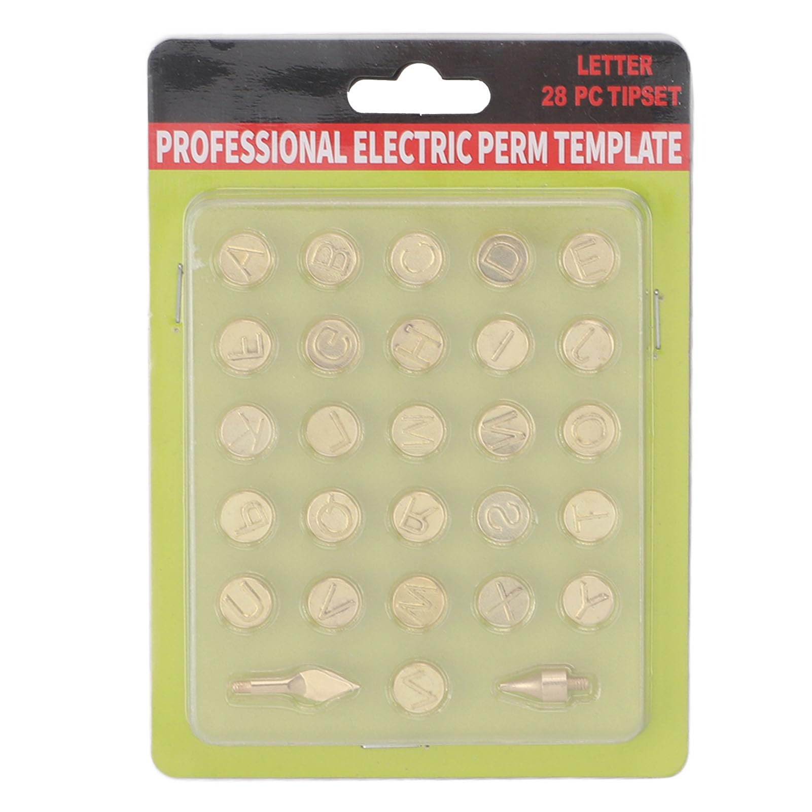 26 Letters Brass Alphabet Carving Tip for Wood Leather Paper Branding, Easy to Use, Multiple Applications, Lightweight, Suitable for Pyrography, Includes Wood Burning Stencils