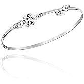 AeraVida Intricate Sterling Silver Link Bracelet with Symbolic Key Charm | Polished .925 Silver Hook Clasp Bangle Bracelet | Unique Handcrafted Jewelry Gift for Women