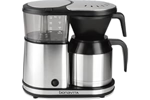 Bonavita 5 Cup Drip Coffee Maker Machine, One-Touch Pour Over, Auto Pause Brewing with Stainless Steel Double Wall Thermal Carafe, SCA Certified, Dishwasher Safe, BV1500TS