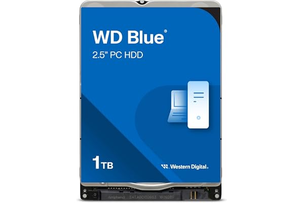 Western Digital 1TB WD Blue Mobile Hard Drive HDD - 5400 RPM, SATA 6 Gb/s, 128 MB Cache, 2.5" - WD10SPZX
